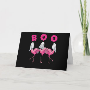 Flamingo Ghost Flamingo Boo Halloween-Kostüm Dankeskarte