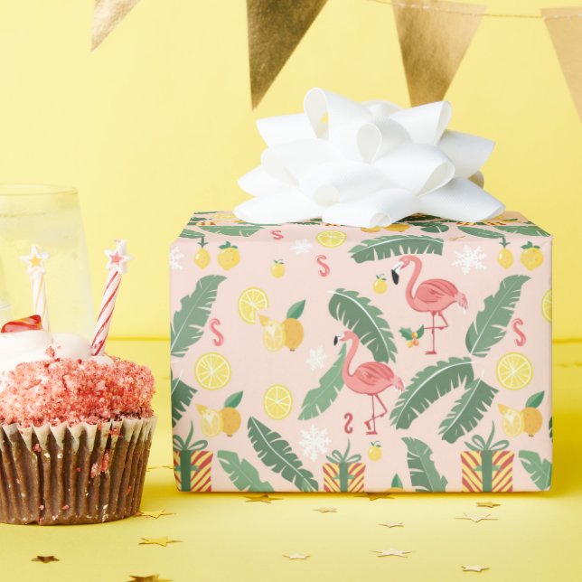 Flamingo & Gifts Summer Party Geschenkpapier (Geburtstagsparty)