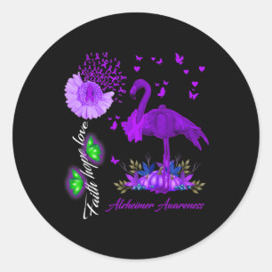 Flamingo Glaube Hoffnung Liebe Heimerheimer Bewuss Runder Aufkleber