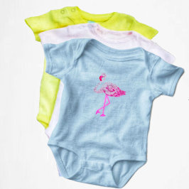 Flamingo Glory Baby Bodysuit Strampler