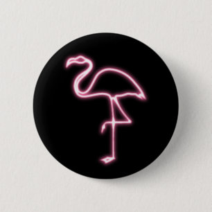 Flamingo-Glühen Button