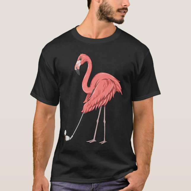 Flamingo Golf Flamingo Golf spielen Golf Golfer T  T-Shirt (Vorderseite)