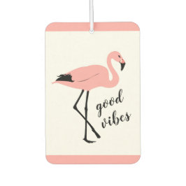 Flamingo Good Vibes Pink Black Air Freshener Autolufterfrischer