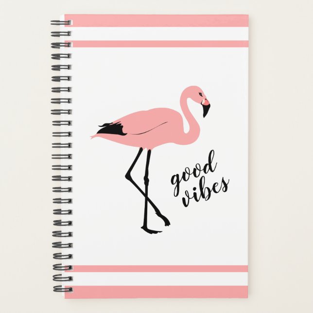 Flamingo Good Vibes Pink Niedlich Planner Planer (Vorderseite)