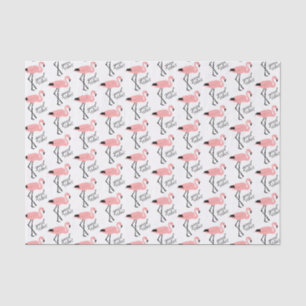 Flamingo Good Vibes Pink Niedliches Tissue Paper Seidenpapier