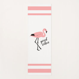 Flamingo Good Vibes Pink Schwarz-weißer Niedlicher Yogamatte