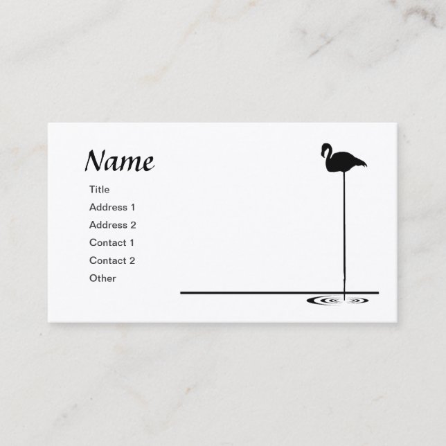 Flamingo-Grafik Visitenkarte (Vorderseite)