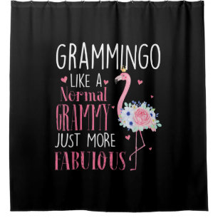 Flamingo Grammingo wie ein normales Grammy Geschen Duschvorhang