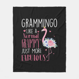 Flamingo Grammingo wie ein normales Grammy Geschen Fleecedecke