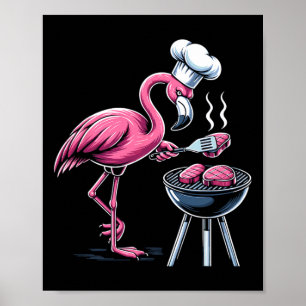 Flamingo Grill Grill Rbecue Grillen für Männer Fra Poster