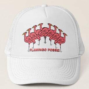 Flamingo-Gruppe! Spaß-Menge des Truckerkappe