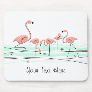 Flamingo-Gruppen-"Text" mousepad
