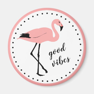 Flamingo-guter Schwingungens-Rosa-Schwarz-Magnet Magnet