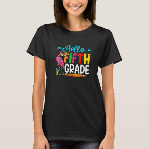 Flamingo Hallo 5. Klasse Zurück zur Schule Lehrer  T-Shirt
