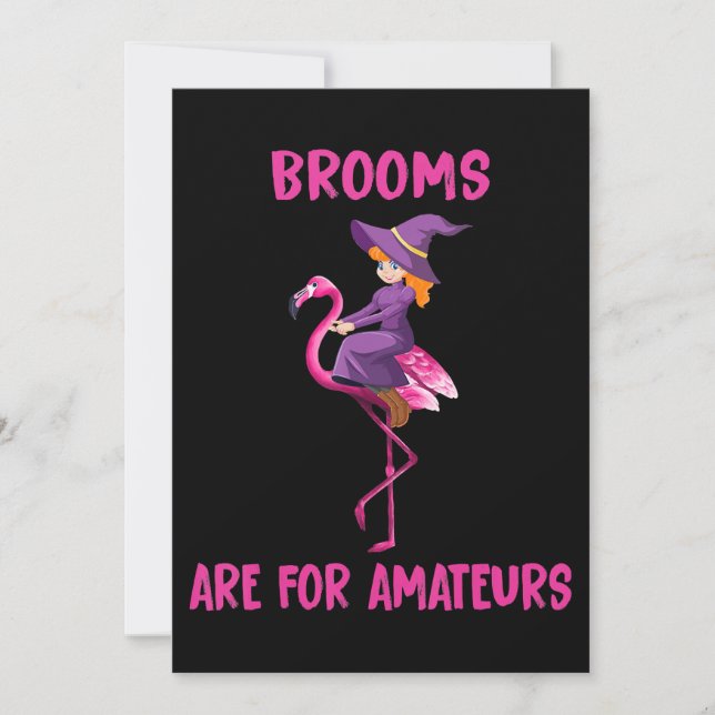 Flamingo Halloween | Flamingoween-Anzug Einladung (Vorderseite)