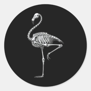 Flamingo Halloween Runder Aufkleber