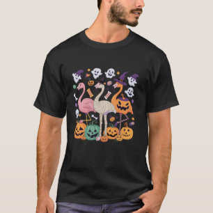 Flamingo Halloween Spooky Wading Bird Beängstigend T-Shirt