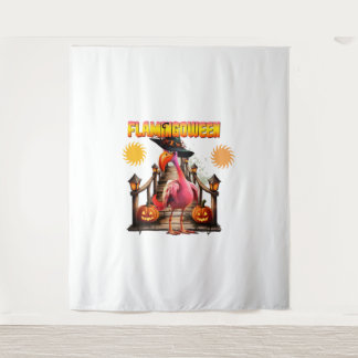 Flamingo Halloween Wandteppich