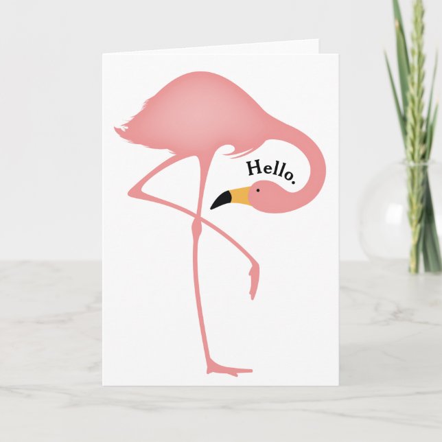 Flamingo-Hals-Gruß-Karte Karte (Vorderseite)