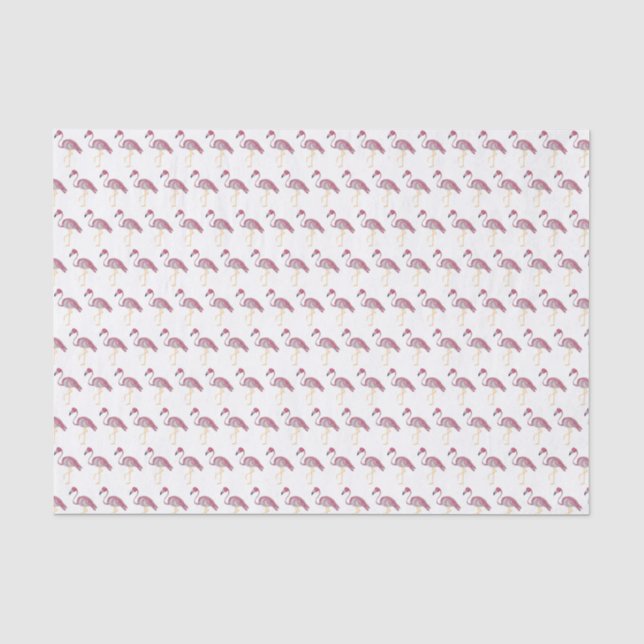 Flamingo Hand bemalt Geschenkpapier Seidenpapier (Vorderseite)