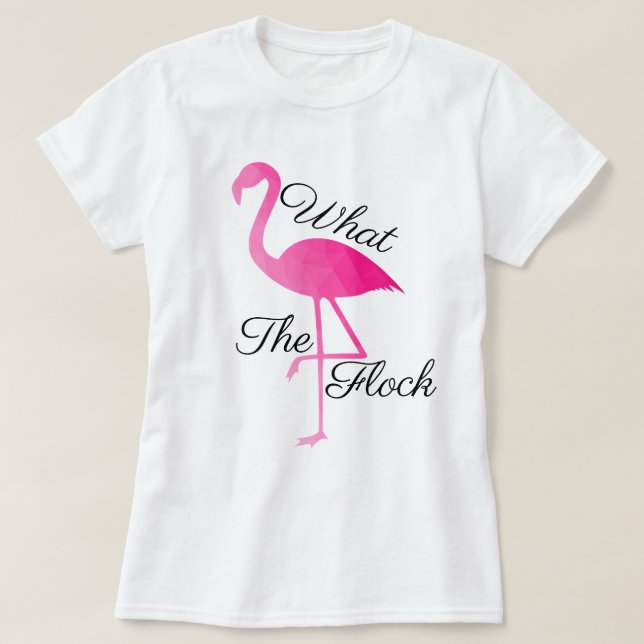 Flamingo heiß rosa ombre geometrisch, was die Herd T-Shirt (Design vorne)