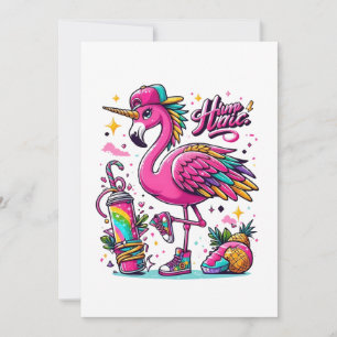 Flamingo hiphop feiertagskarte