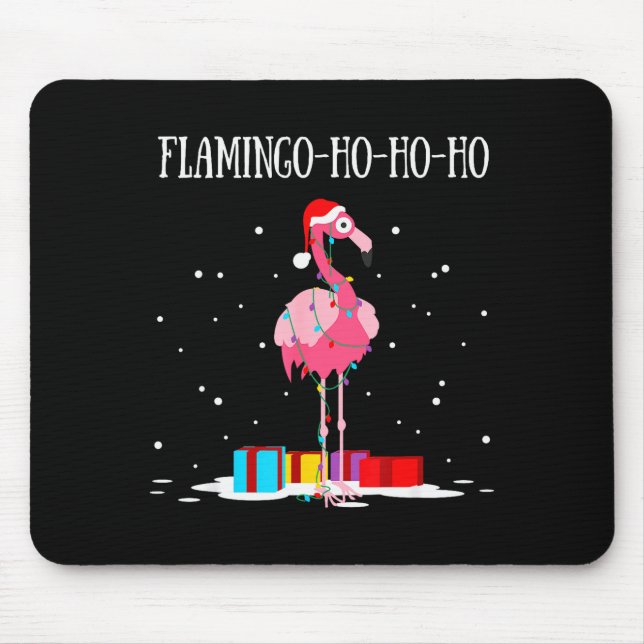 Flamingo Ho Ho Ho Nk Christmas Tree Lights Chain X Mousepad (Vorne)