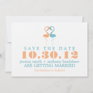Flamingo-Hochzeitspaar Save the Date Einladung