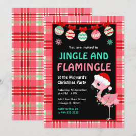 Flamingo Holiday Christmas Party Einladung