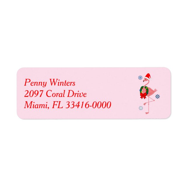 Flamingo Holiday Label (Vorne)