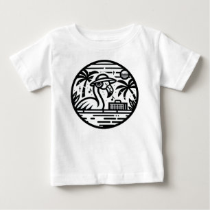 Flamingo Hören auf Musik - Tropische Kill Wibes Baby T-shirt