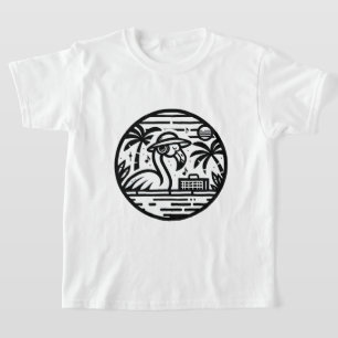 Flamingo Hören auf Musik - Tropische Kill Wibes T-Shirt