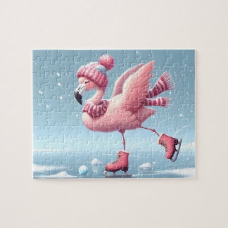 Flamingo Ice Skaten Puzzle