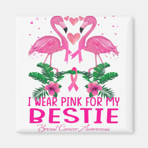 Flamingo ich trage Rosa für meinen Bestie Brustkre Magnet