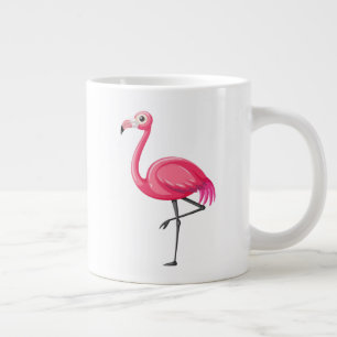 Flamingo im Cartoon-Stil-23654 Jumbo-Tasse