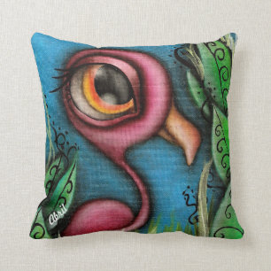 Flamingo im Garten-Kissen Kissen