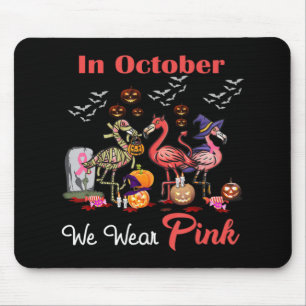 Flamingo im Oktober tragen wir Pink Breast Cancer  Mousepad