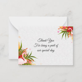 Flamingo im Sommer Mitteilungskarte