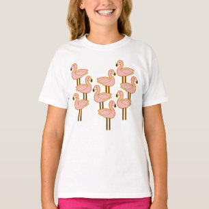 Flamingo im Stil der Mitte des 20. Jahrhunderts T-Shirt