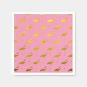 Flamingo Imitate Metallischer Garten: Tropischer F Serviette