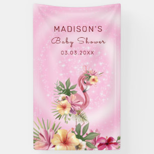 Flamingo in Blume Banner