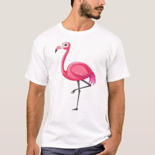 Flamingo in Cartoon Style-23654 T-Shirt