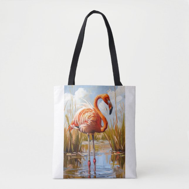 Flamingo in der Wildnis Tasche (Vorderseite)