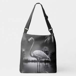 Flamingo in einem Pool Tragetaschen Mit Langen Trägern