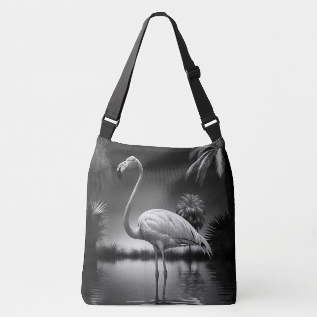 Flamingo in einem Pool Tragetaschen Mit Langen Trägern (Vorderseite)