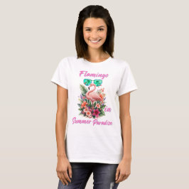 Flamingo in Summer Paradise T-Shirt