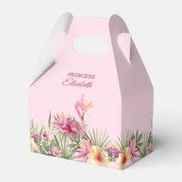 Flamingo in tropischen Blume Geschenkschachtel