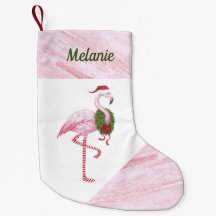 Flamingo in Weihnachtsmannmütze Custom Weihnachts-