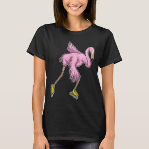 Flamingo Inline Skaten Roller Skate T-Shirt