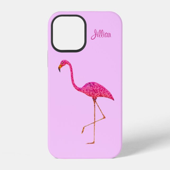 Flamingo iPhone 12 Hülle (Rückseite)